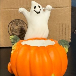 PartyLite P7176 Ghost Votive Holder - Halloween Ghost and Pumpkin Decor